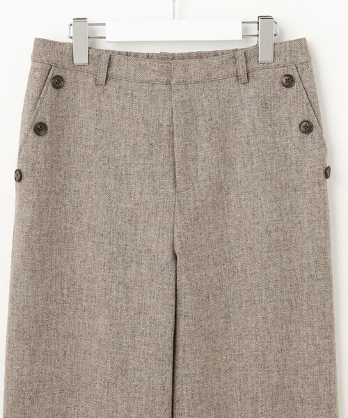 J.PRESS(ジェイプレス)の「シャンブレーツイル セミワイド パンツ(その他パンツ・レディース・ライトグレー系/ブラウン系・9/11/7)」の9枚目の写真