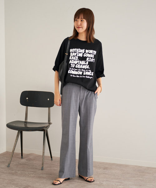 FRAMeWORK(フレームワーク)の「発砲プリントルーズTシャツ(Tシャツ/カットソー・レディース・ホワイト/ブラック・FREE)」の7枚目の写真