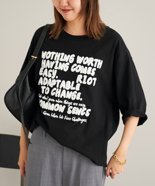 FRAMeWORK(フレームワーク)の「発砲プリントルーズTシャツ(Tシャツ/カットソー・レディース・ホワイト/ブラック・FREE)」の10枚目の写真
