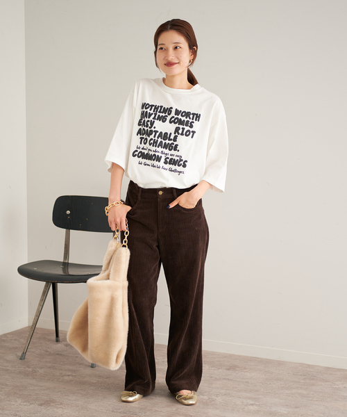 FRAMeWORK(フレームワーク)の「発砲プリントルーズTシャツ(Tシャツ/カットソー・レディース・ホワイト/ブラック・FREE)」の19枚目の写真