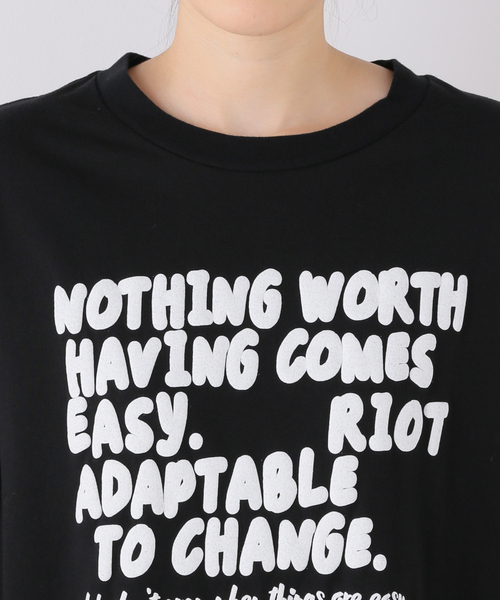FRAMeWORK(フレームワーク)の「発砲プリントルーズTシャツ(Tシャツ/カットソー・レディース・ホワイト/ブラック・FREE)」の6枚目の写真