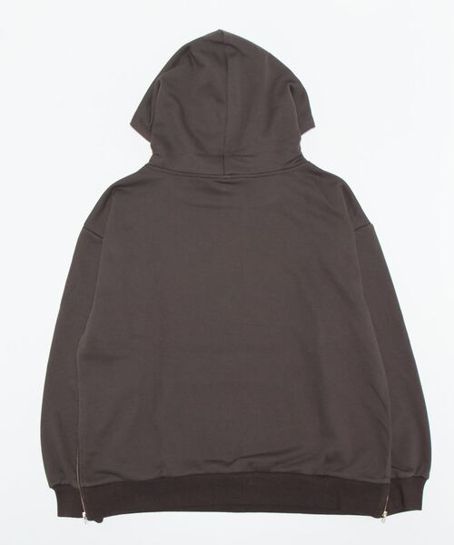 Doux archives（ドゥアルシーヴ）の「サイドジップパーカー（パーカー・レディース・チャコールグレー/オフホワイト・FREE）」の3枚目の写真