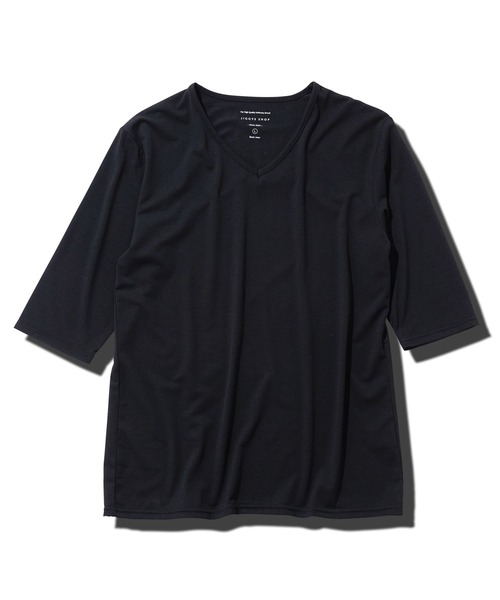 roshell(ロシェル)の「ストレッチ Vネック無地五分袖Tシャツ(Tシャツ/カットソー・メンズ・ホワイト/チャコールグレー/ネイビー/ブラック・MEDIUM/XX-LARGE/LARGE/SMALL/X-LARGE)」の14枚目の写真