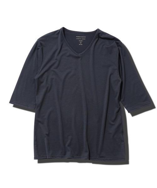 roshell(ロシェル)の「ストレッチ Vネック無地五分袖Tシャツ(Tシャツ/カットソー・メンズ・ホワイト/チャコールグレー/ネイビー/ブラック・MEDIUM/XX-LARGE/LARGE/SMALL/X-LARGE)」の16枚目の写真