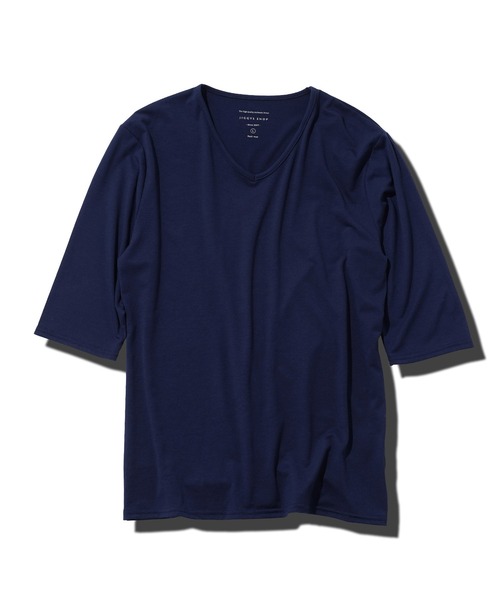roshell(ロシェル)の「ストレッチ Vネック無地五分袖Tシャツ(Tシャツ/カットソー・メンズ・ホワイト/チャコールグレー/ネイビー/ブラック・MEDIUM/XX-LARGE/LARGE/SMALL/X-LARGE)」の18枚目の写真