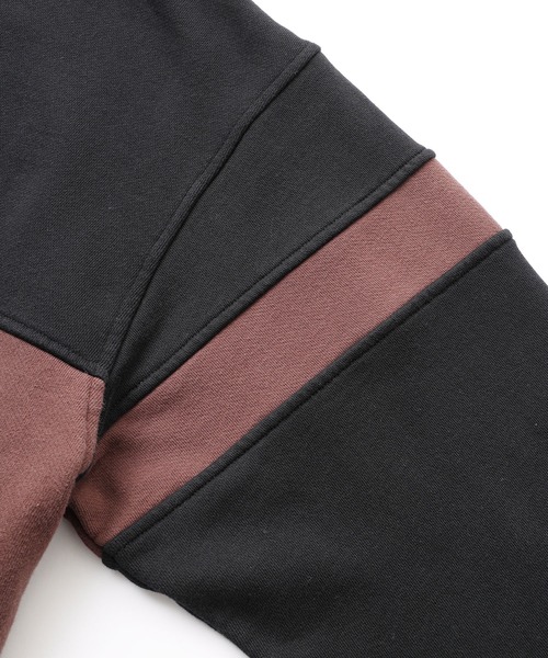X-girl（エックスガール）の「LINE RIB ZIP UP SWEAT（スウェット・レディース・ネイビー/ブラック/バーガンディー・S/M）」の13枚目の写真