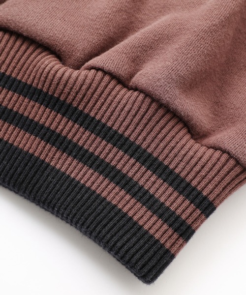 X-girl（エックスガール）の「LINE RIB ZIP UP SWEAT（スウェット・レディース・ネイビー/ブラック/バーガンディー・S/M）」の6枚目の写真