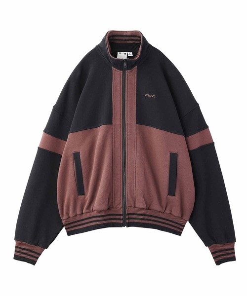 X-girl（エックスガール）の「LINE RIB ZIP UP SWEAT（スウェット・レディース・ネイビー/ブラック/バーガンディー・S/M）」の18枚目の写真