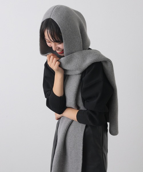 CIAOPANIC TYPY(チャオパニックティピー)の「バラクラバフードマフラー(マフラー・レディース・ホワイト/グレー/グレイッシュベージュ・ONE SIZE)」の11枚目の写真