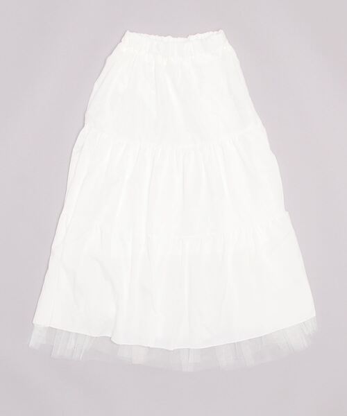 FREE STYLISTS（フリー スタイリスト）の「裾チュールティアードスカート（スカート・レディース・ホワイト/ブラック・FREE）」の18枚目の写真