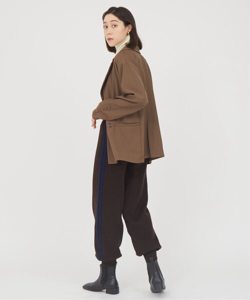 RAY CASSIN（レイカズン）の「Tales by Ray Cassin ウール混サイドラインニットパンツ（チノパンツ・レディース・ブラウン/ベージュ・FREE）」の19枚目の写真