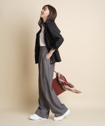 JUSGLITTY（ジャスグリッティー）の「シンプルタックワイドパンツ