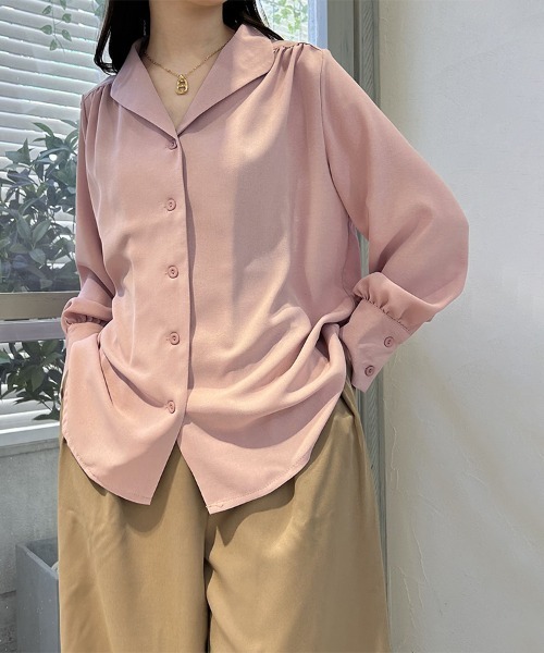 Doux Belle(ドゥーベル)の「可愛いボリューム袖シャツ(シャツ/ブラウス・レディース・ホワイト/ブルー/ライトピンク/ピンク/ブラック・MEDIUM/LARGE)」の5枚目の写真