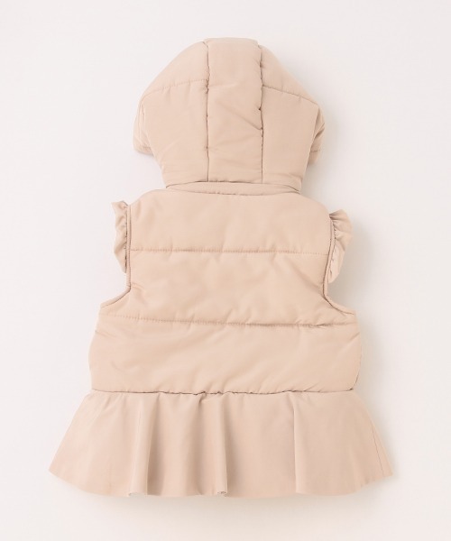 petit main（プティマイン）の「ペプラム中綿ベスト（その他アウター・キッズ・ライトベージュ/ネイビー・M/L/S）」の9枚目の写真
