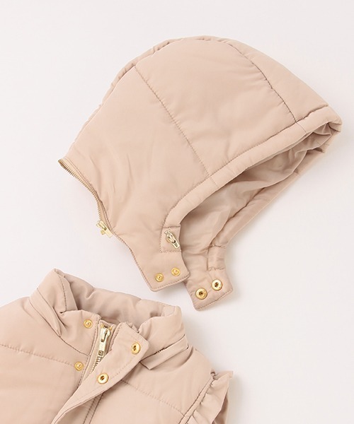 petit main（プティマイン）の「ペプラム中綿ベスト（その他アウター・キッズ・ライトベージュ/ネイビー・M/L/S）」の5枚目の写真