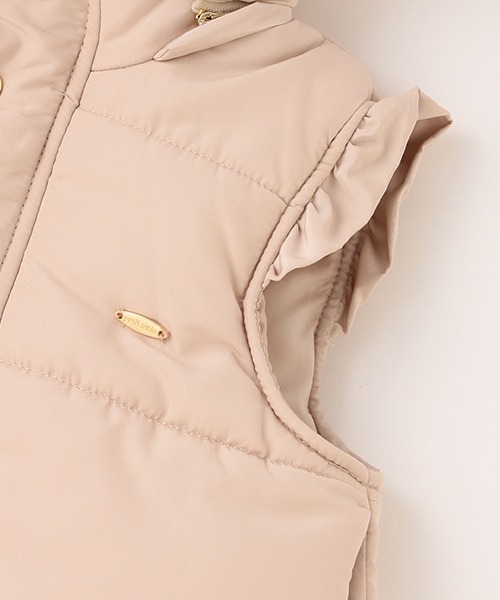 petit main（プティマイン）の「ペプラム中綿ベスト（その他アウター・キッズ・ライトベージュ/ネイビー・M/L/S）」の15枚目の写真