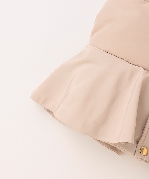 petit main（プティマイン）の「ペプラム中綿ベスト（その他アウター・キッズ・ライトベージュ/ネイビー・M/L/S）」の14枚目の写真