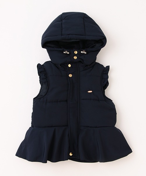 petit main（プティマイン）の「ペプラム中綿ベスト（その他アウター・キッズ・ライトベージュ/ネイビー・M/L/S）」の17枚目の写真