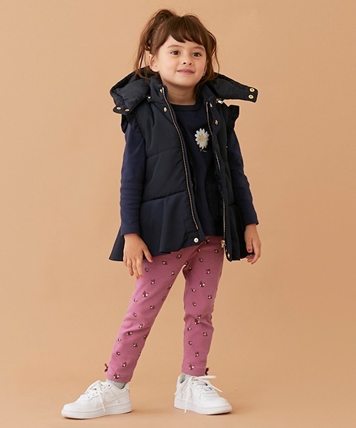 petit main（プティマイン）の「ペプラム中綿ベスト（その他アウター・キッズ・ライトベージュ/ネイビー・M/L/S）」の19枚目の写真