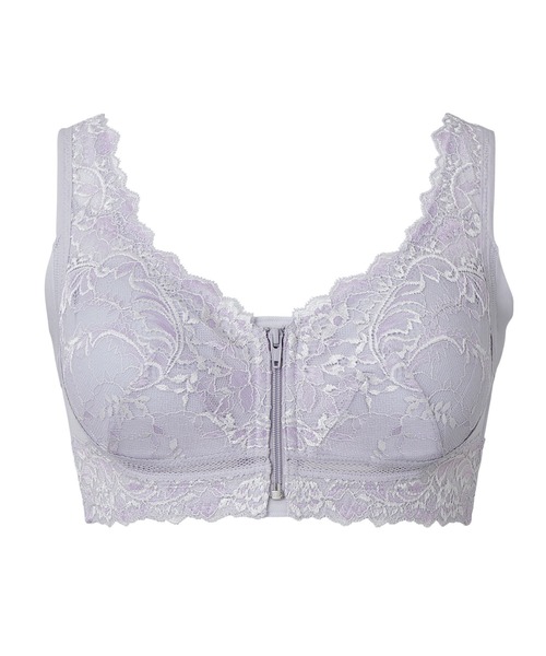 BRADELIS NEWYORK(ブラデリスニューヨーク)の「すらっと細みえフロントファスナーブラ ブラデリス 補正下着 補整(ブラジャー・レディース・ブラック/ブルー/グレイッシュベージュ/オレンジ系その他/シルバーグレー/ピンク・S/M/3L/4L/5L/L/LL)」の3枚目の写真