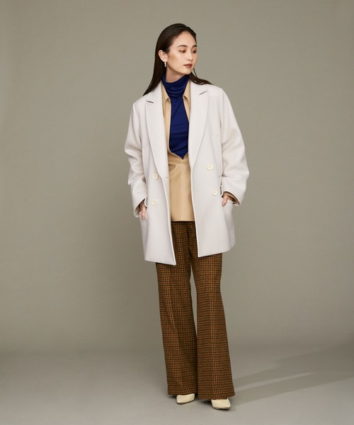 NANO universe(ナノユニバース)の「LB.01/メルトンダブルミドルコート(ピーコート・レディース・ブラック/ライトグレー・Ⅰ/Ⅱ)」の14枚目の写真