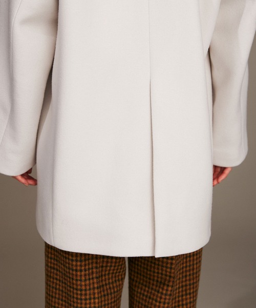 NANO universe(ナノユニバース)の「LB.01/メルトンダブルミドルコート(ピーコート・レディース・ブラック/ライトグレー・Ⅰ/Ⅱ)」の4枚目の写真