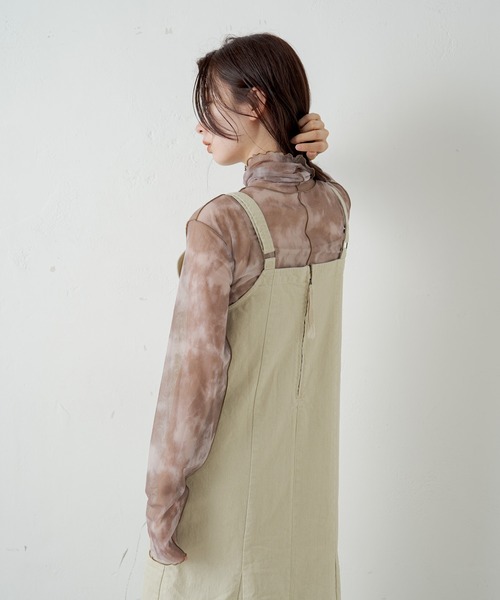 Kastane（カスタネ）の「シアータイダイハイネックインナー（シャツ/ブラウス・レディース・ブラウン/グレー・FREE）」の14枚目の写真