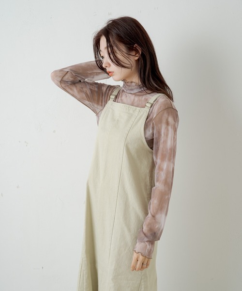 Kastane（カスタネ）の「シアータイダイハイネックインナー（シャツ/ブラウス・レディース・ブラウン/グレー・FREE）」の5枚目の写真