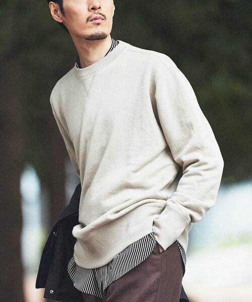 LOOPWHEELER ライトツリウラケ スウェット　ベージュ　ループウィラー LOOPWHEELER（ループウィラー）の「【LOOPWHEELER for LOWERCASE