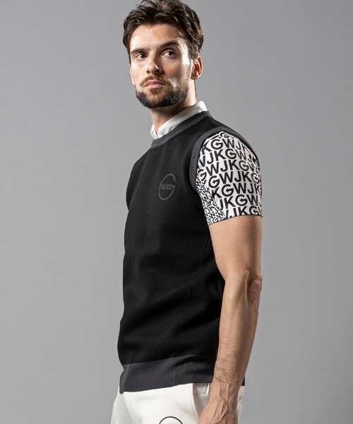 wjk(ダヴルジェイケイ)の「mcg3139--GOLF-WJKG- knit vest ベスト(ベスト・メンズ・ブラック×グレー/ホワイト系その他/ネイビー・M/S/L)」の18枚目の写真