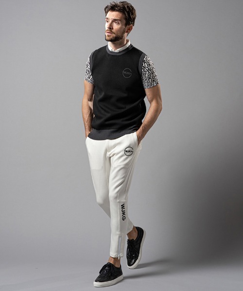 wjk(ダヴルジェイケイ)の「mcg3139--GOLF-WJKG- knit vest ベスト(ベスト・メンズ・ブラック×グレー/ホワイト系その他/ネイビー・M/S/L)」の21枚目の写真