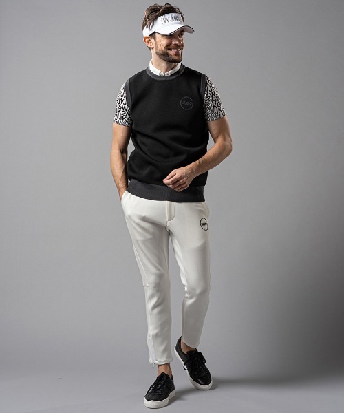 wjk(ダヴルジェイケイ)の「mcg3139--GOLF-WJKG- knit vest ベスト(ベスト・メンズ・ブラック×グレー/ホワイト系その他/ネイビー・M/S/L)」の22枚目の写真