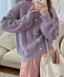 パールボタンニット