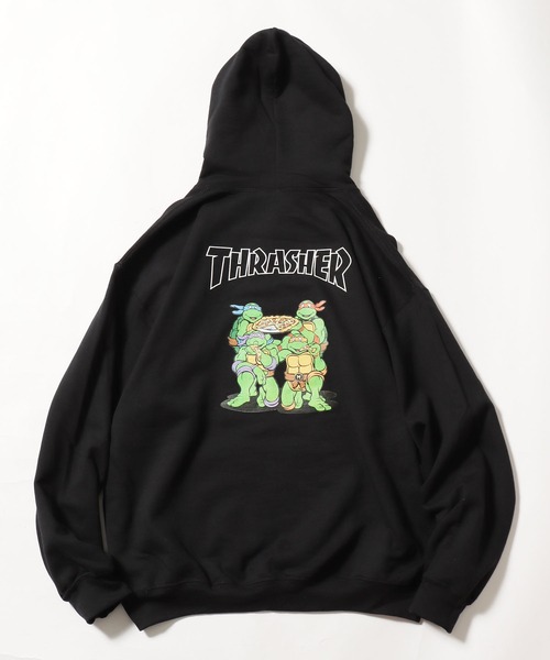 THRASHER（スラッシャー）の「THRASHER×TMNT/スラッシャー×ティーンエイジ・ミュータント・ニンジャ・タートルズ HD001 フーディー（パーカー・メンズ・ブラック/アッシュ/オレンジ・L/M/XL）」の16枚目の写真