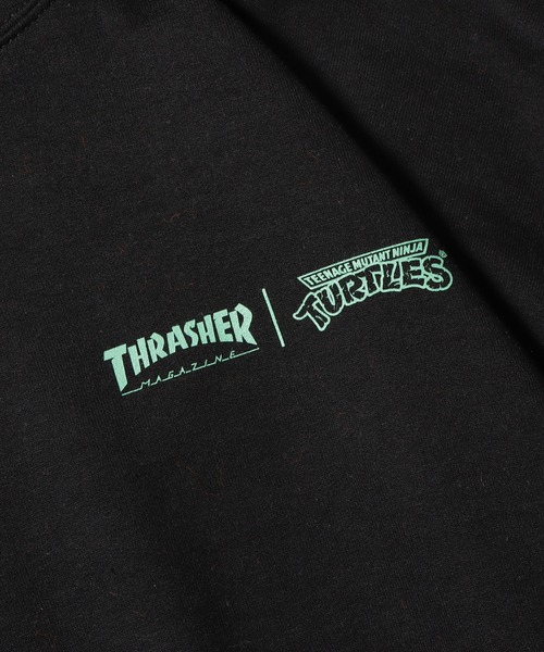 THRASHER（スラッシャー）の「THRASHER×TMNT/スラッシャー×ティーンエイジ・ミュータント・ニンジャ・タートルズ HD001 フーディー（パーカー・メンズ・ブラック/アッシュ/オレンジ・L/M/XL）」の9枚目の写真
