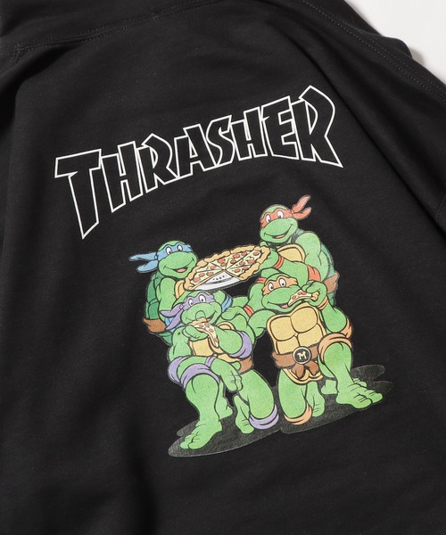 THRASHER（スラッシャー）の「THRASHER×TMNT/スラッシャー×ティーンエイジ・ミュータント・ニンジャ・タートルズ HD001 フーディー（パーカー・メンズ・ブラック/アッシュ/オレンジ・L/M/XL）」の12枚目の写真
