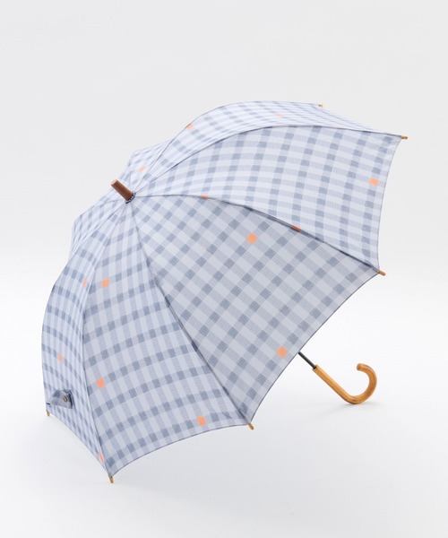 392 plusm（サンキューニプリュスエム）の「Umbrella Long 60 - gingham - 790139（長傘・レディース・ネイビー/グレー・60cm）」の4枚目の写真