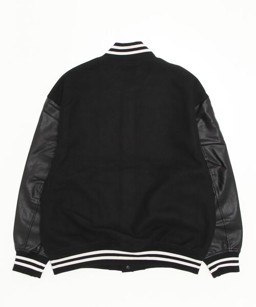 KRIFF MAYER（クリフメイヤー）の「KRIFF MAYER 袖切替メルトンスタジャン（スタジャン・メンズ・ブラック・M/L/XL）」の2枚目の写真