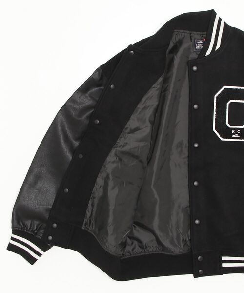 KRIFF MAYER（クリフメイヤー）の「KRIFF MAYER 袖切替メルトンスタジャン（スタジャン・メンズ・ブラック・M/L/XL）」の3枚目の写真