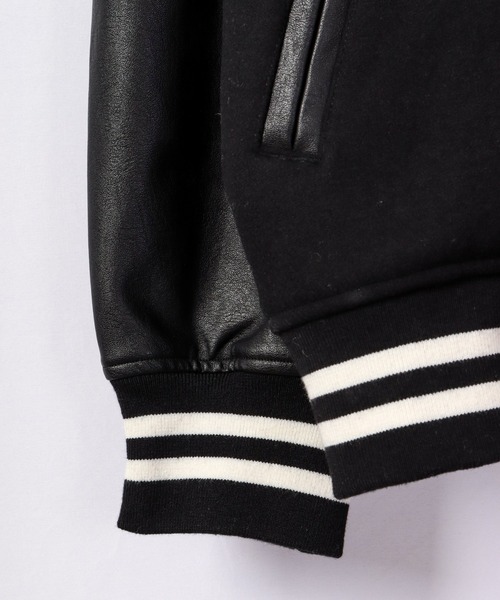 KRIFF MAYER（クリフメイヤー）の「KRIFF MAYER 袖切替メルトンスタジャン（スタジャン・メンズ・ブラック・M/L/XL）」の8枚目の写真