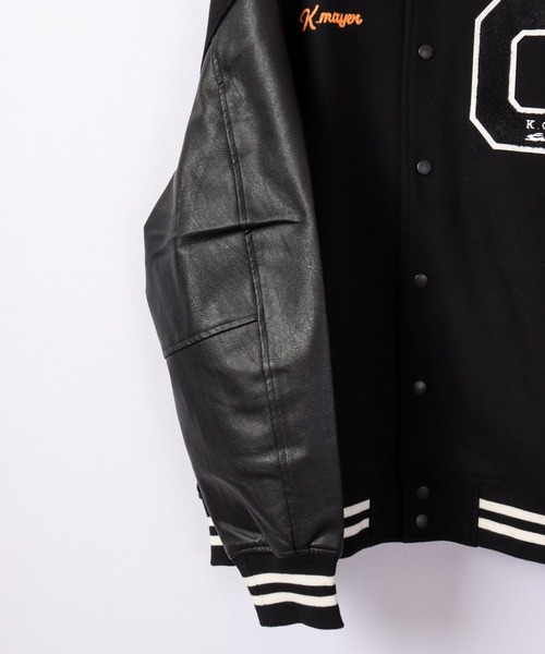 KRIFF MAYER（クリフメイヤー）の「KRIFF MAYER 袖切替メルトンスタジャン（スタジャン・メンズ・ブラック・M/L/XL）」の7枚目の写真