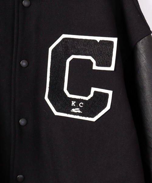 KRIFF MAYER（クリフメイヤー）の「KRIFF MAYER 袖切替メルトンスタジャン（スタジャン・メンズ・ブラック・M/L/XL）」の6枚目の写真