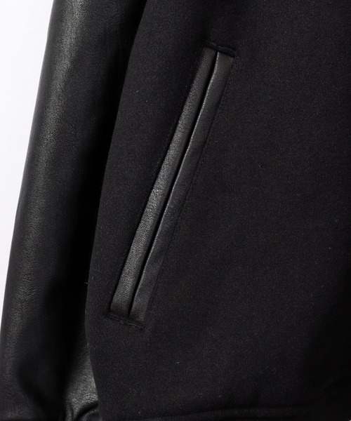 KRIFF MAYER（クリフメイヤー）の「KRIFF MAYER 袖切替メルトンスタジャン（スタジャン・メンズ・ブラック・M/L/XL）」の5枚目の写真