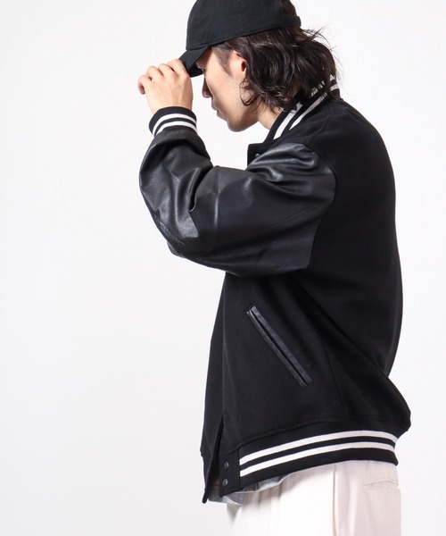 KRIFF MAYER（クリフメイヤー）の「KRIFF MAYER 袖切替メルトンスタジャン（スタジャン・メンズ・ブラック・M/L/XL）」の14枚目の写真