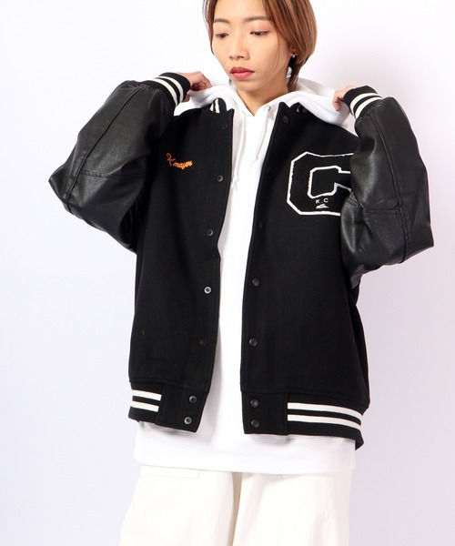 KRIFF MAYER（クリフメイヤー）の「KRIFF MAYER 袖切替メルトンスタジャン（スタジャン・メンズ・ブラック・M/L/XL）」の20枚目の写真