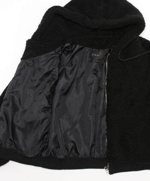 clear（クリア）の「ショート丈ボアブルゾン（ブルゾン・レディース・ピンク/ブラック/ベージュ・F）」の16枚目の写真