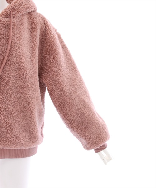 clear（クリア）の「ショート丈ボアブルゾン（ブルゾン・レディース・ピンク/ブラック/ベージュ・F）」の13枚目の写真