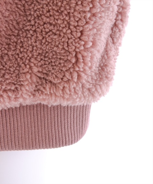 clear（クリア）の「ショート丈ボアブルゾン（ブルゾン・レディース・ピンク/ブラック/ベージュ・F）」の19枚目の写真