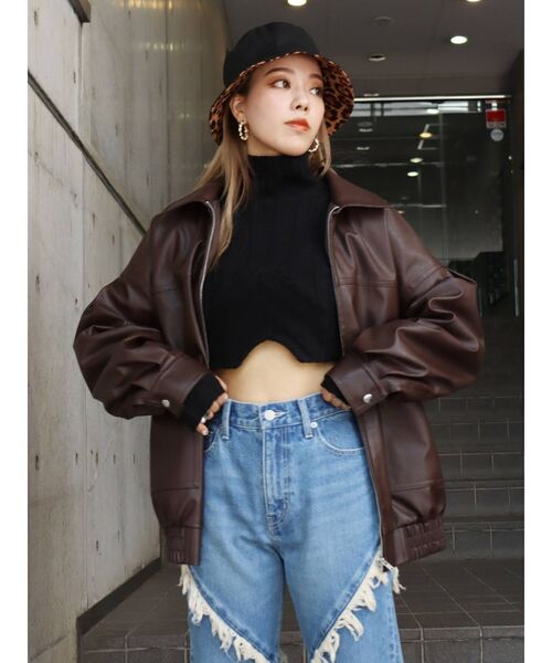 EVRIS（エヴリス）の「フリンジデザインテーパードデニムパンツ（デニムパンツ・レディース・インディゴブルー/ライトブルー・SMALL/MEDIUM）」の3枚目の写真