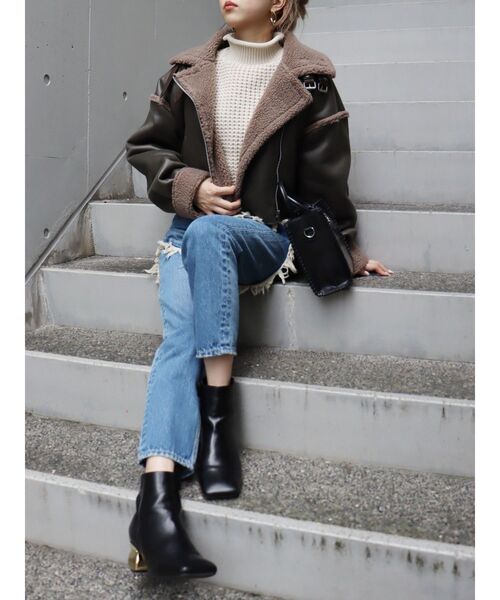 EVRIS（エヴリス）の「フリンジデザインテーパードデニムパンツ（デニムパンツ・レディース・インディゴブルー/ライトブルー・SMALL/MEDIUM）」の13枚目の写真